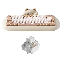 YUNZII♡ゲーミングキーボード ネコ 新品 YUNZII C68 ワイヤレスメカニカルキーボード かわいい猫 ps4/ps5
