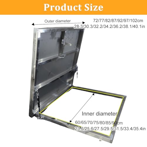 Ventana de visualización para ático en acero inoxidable para dar luz a sótanos 7
