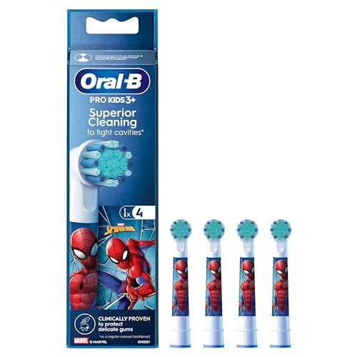Oral-B Kids 3+ Wymienne końcówki do elektrycznej szczoteczki do zębów dla dzieci powyżej 3 lat, z bohaterami bajek (Spid