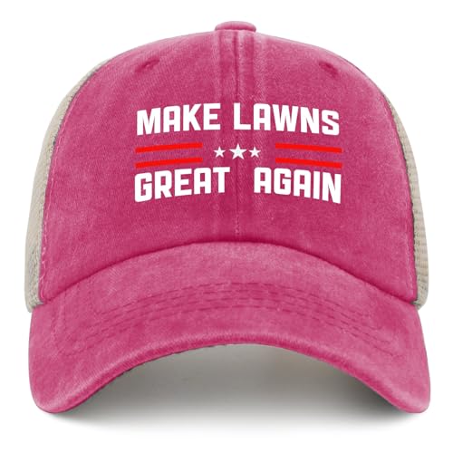 Generic - Make Lawns Great Again hat Womens Vintage Funny Lawn Mower hat for Mens Trucker hat Ball caps Low Profile Unique, Pink, One Size