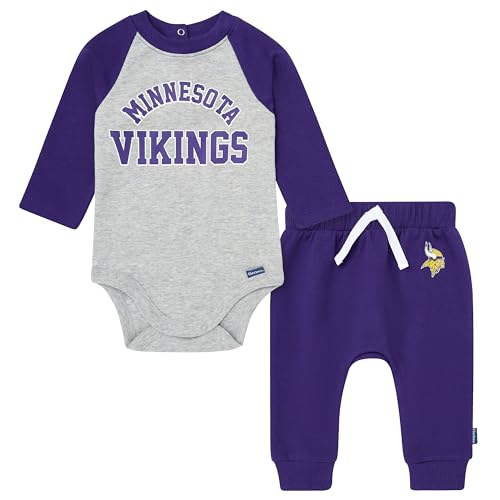 Image of Gerber NFL unisex-baby Nfl Onesie Bodysuit and Jogger Set