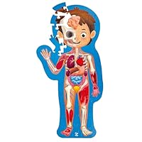 Hape Human Body Puzzle | 60 Oversized Pieces Educational Anatomy Jigsaw, Wooden Organs, for Children 4+ Years