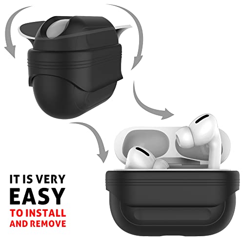 Anti-Lost Case For Airpods Pro (2Nd Generation),One-Piece Design Case,Wireless Charging, Led Visible,Lanyard Included. (Black) #TOP2