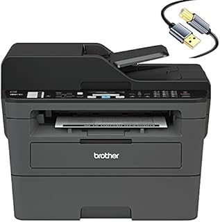 Brother MFC-L2710D All-in-One Wireless Monochrome Laser Printer for Home Office - Print Copy Scan Fax, Auto Duplex Printing, 32 ppm, 50-Sheet ADF, Amazon Alexa, AirPrint, Tillsiy USB Printer Cable