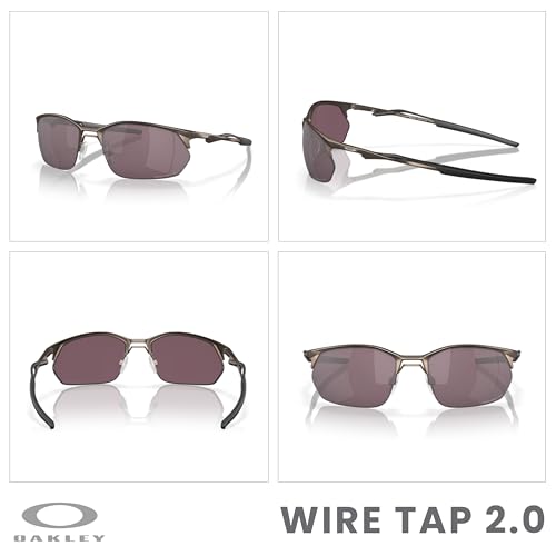 OAKLEY Wire Tap 2.0 OO4145 Rectangle Sunglasses for Men+ Bundle Accessory Leash Kit, Microfiber Pouch3