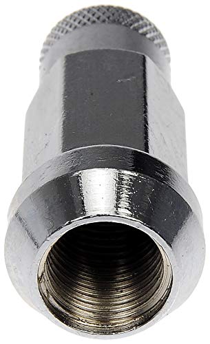 Image of Dorman 713-685 Chrome Open End Knurled Wheel Nuts Compatible with Select Models, 20 Pack