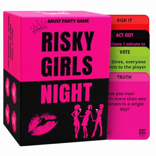 RISK IT OR DRINK IT Risky Girls Night | Girls Night Games for Adults: 150 Spicy Questions and Hilarious Dares | Fun Party Game for Adults Perfect for Galentines Bachelorette & Birthday Parties