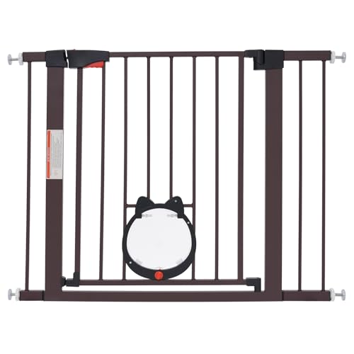 Barrière de sécurité pour chien de 93x76 cm avec porte et extensions - 7
