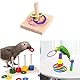 GZXYUAN 1 Stück Vogel-Intelligenz-Trainings-Spielzeug aus Holz, buntes Stapelring-Spielzeug für Papageien, Wellensittiche, Nymphensittiche und Sittiche