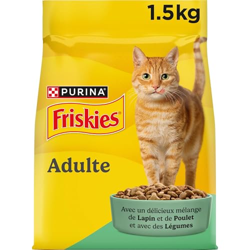 FRISKIES Coniglio, Pollo e Verdure - 1,5 KG - Crocchette per gatti adulti