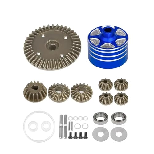 RC�C�����f�����i Compatible With Tamiya For TT02 For TT02B XV02 TYPE-S 1/10 RC �J�[�A�b�v�O���[�h�p�[�c ���^���f�t�@�����V�����P�[�X�ƃM�A�Z�b�g 22049 39T�Ή�(Blue)