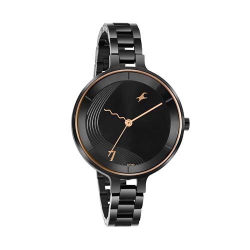 Fastrack Stunners Quartz Analog Black dial Stainless Steel Strap Watch for Girls-6265NM02 (B0CLRCKV5H) Amazon Price History, Amazon Price Tracker