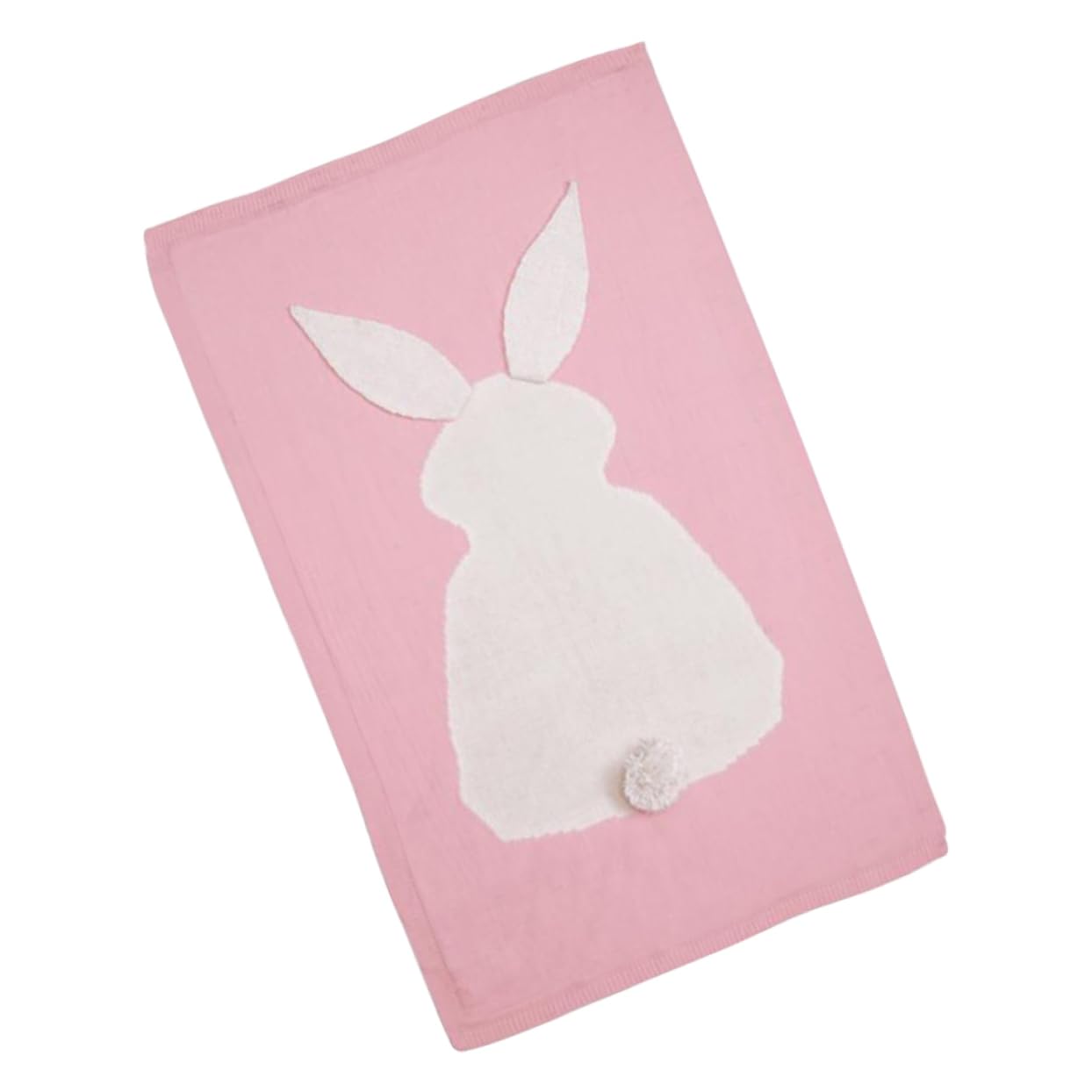 Toyvian Coperta da Letto Neonata a Maglia Forma di Coniglio Rosa