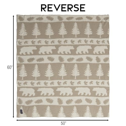 Couverture de luxe douce extensible anti-courants d'air grand plaid peluche ours