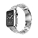 Apple Watch Band, Creazy Stainless Steel Strap Watch Band+Adapter+Case Cover for Apple Watch 42mm (Silver)