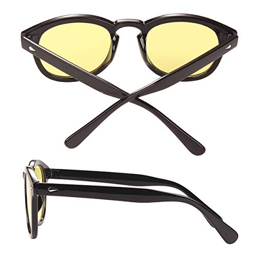Image of Bestum Retro Inspired Sunglasses With Rivets Tinted Lens UV400