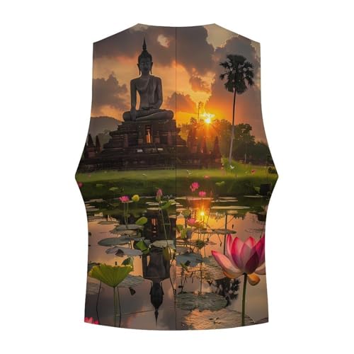 Sukhothai - Thailand Men's Suit Vest Waistcoat Vests Formal Dress with 2 Pockets for Business Casual Tuxedo4