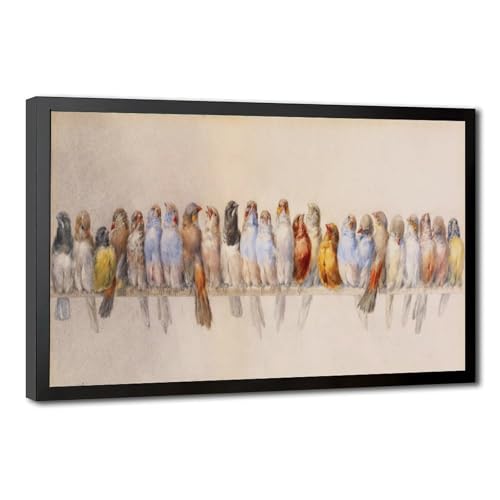 Impression sur toile A perch of Birds par Hector Giacomelli cadre suspendu 41x61 cm