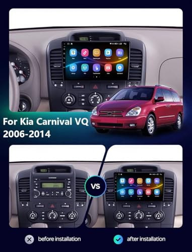 Pantalla de coche con Carplay inalámbrico y Android Auto para KIA Carnival 2006-2014 Mirror Link 2
