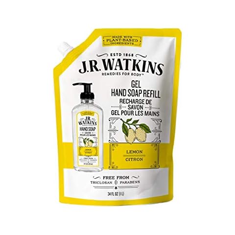 J.R. Watkins Liquid Hand Soap Lemon 34 oz Refill, Pack of 1 Cover
