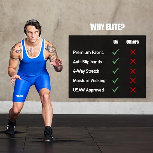 Elite Sports Men’s wrestling singlets, Powerlifting Singlet, Standard Singlet for Men, Wrestling Uniform