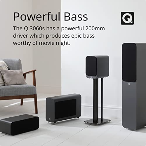 Q Acoustics 3000I 5.1 (3050I) Home Theater System Graphite Gray - 2 X Floorstanding Speakers, 2 X Bookshelf Speakers, 1 X Center Speaker, 1 X Active Subwoofer - Surround Sound System For Tv #TOP5