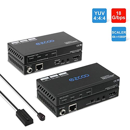 HDMI 2.0 Extender 4K 60Hz (4:4:4 8bit) HDR10 Scaler- 230ft 1080P Dolby Vision,130ft