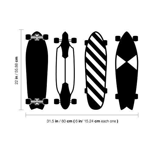 Set de 4 Vinilos Decorativos para Pared 22 x 6 pulgadas miniatura 3