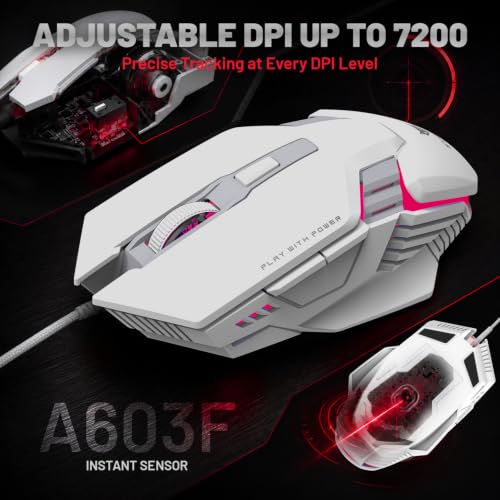 EvoFox Warhammer 2 Semi-Mechanical Gaming Keyboard Mouse Combo White - Image 8