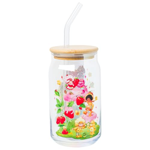 Image of Silver Buffalo Care Bears and Strawberry Shortcake, Glass Tumbler, 16oz