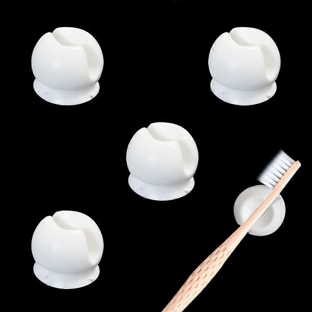 JOYHAPPST Dww-Lot de 5 Porte-brosses dents avec Ventouse, Support Mural Pour brosse dents multifonction Pour dortoir, Salle de bain et Douche