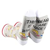 PXTIDY 2 Pairs 90's Cartoon Inspired Socks Lizzzzzzie TV Show Fans Gift This Is What Dreams are Made Of Socks Movie Gift (US, Alpha, One Size, Regular, Regular, MADE OF s)