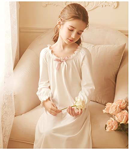 PUFSUNJJ Kids Girls Soft Cotton Nightgown Sleepwear Dress Toddler 3-12 Years