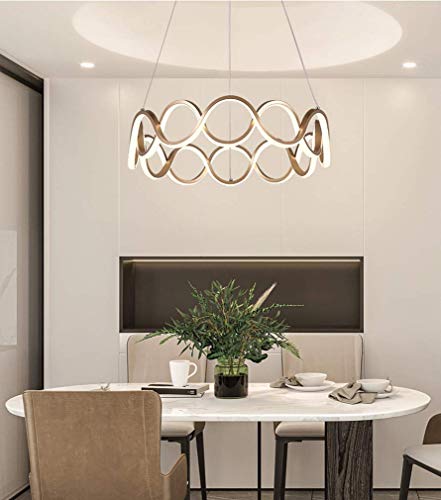 Chandelier LED suspendu ajustable pour corriger le manque de lumière du salon moderne