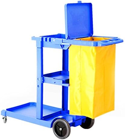 Commercial Housekeeping Janitorial cart with Vinyl Bag & Cover AF08170A Blue