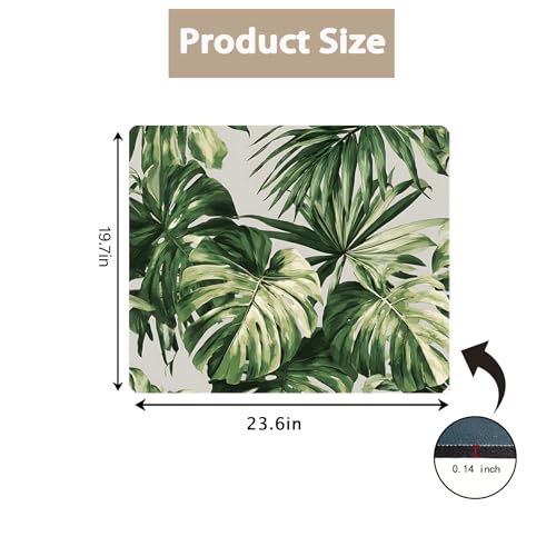 Image of Washer Dryer Top Cover Mat, Non-Slip Laundry Room Decor, Laundry Room Kitchen Appliance Decor Protector Universal 23.6 inchx19.7 inch (Leaf 1)