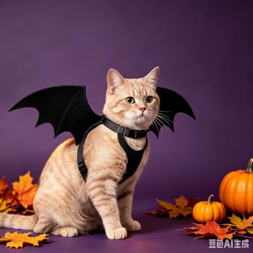 Dark Halloween Bat Wing Style Cat Costumes for Halloween Cosplay Party - image 3