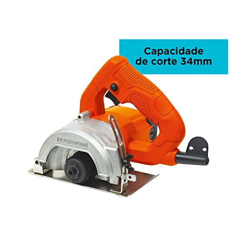 Black Decker Serra Mármore 115mm, Ferramenta de Corte com Potência de 1100W, Ideal para Cortes em Má