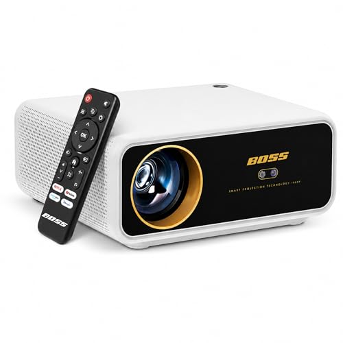 Image of BOSS A10 Ultra Smart Ai 2026 Projector | Full HD | 4K HDR Support | 2050 ANSI Lumens | QLED Display | Android TV 14 | AI Auto Focus & Keystone | Voice Control | Sealed Optical Engine