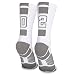 Custom Team Number Crew Socks | Athletic Socks by ChalkTalkSPORTS | White | 02