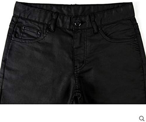 Jeans da Uomo Rivestiti Jeans da Moto Stile Punk Nero Cerato Pantaloni Slim  Fit da Uomo per Motociclisti : Amazon.it: Auto e Moto
