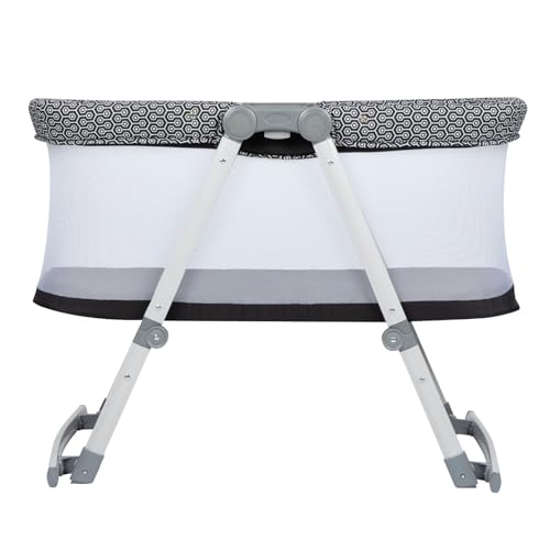 Miniatura 5 de Safety 1st Morning Star Rocker - Cuna Plegable Para Bebé Con Bolsa De Viaje, Adecuada Desde El Nacimiento Hasta Aproximadamente 9 Meses, Geométrica Negro