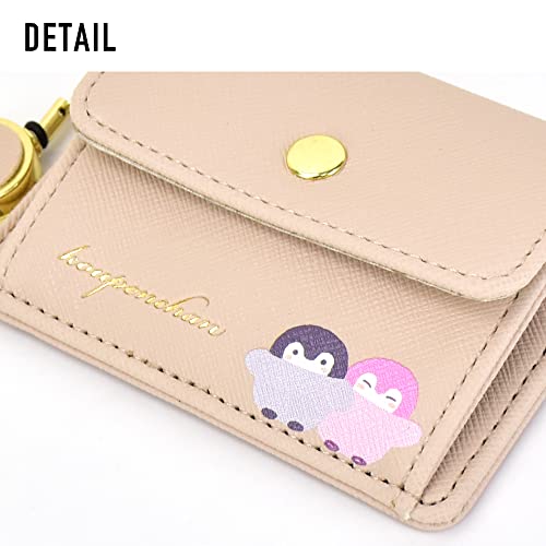 Koupenchan0004 Coin Case, Commuter Pass Case, Coin Purse, Synthetic Leather, Embossed Pu Leather, Reel Included, Compact, Strap, Card Case, Pink (Kpc-066), Pink (Kpc-066), One Size #TOP3