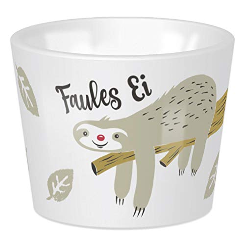Sheepworld , Happy Life - 45386 - Eierbecher, Faultier, Faules Ei, 5cm x 4cm, Porzellan, spülmaschinengeeignet