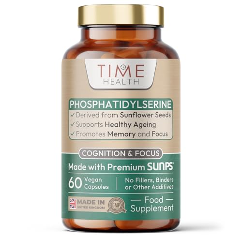Phosphatidylserine - 160mg per Capsule - Naturally Derived from Sunflower Seeds - Premium Brand SunPS - Soy Free - Vegan - Zero Additives - Pullulan (60 Capsules)