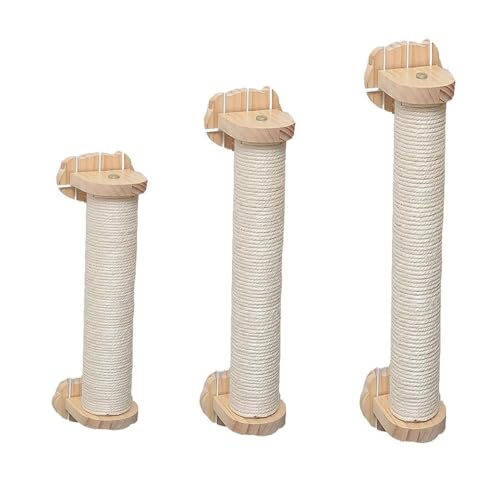 猫 爪研ぎ ケージ用 ポール ケージ取り付け 固定 縦 麻縄 ねこ 爪とぎ 麻 ネコ用 (50cm)