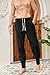 Pengfei Men's Joggers Pants Drawstring Elastic Pockets, Black, Medium