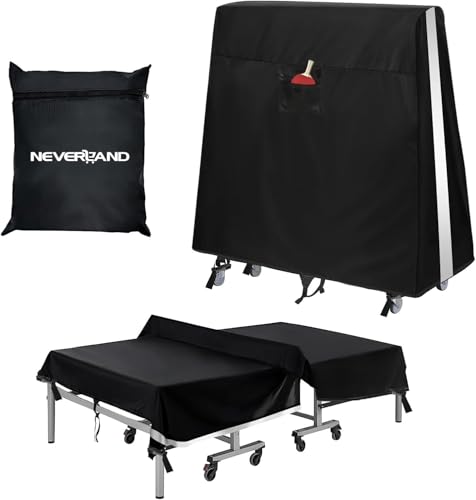 NEVERLAND Housse de Table de Ping-Pong Imperméable Couverture de Table de Ping Pong 600D Oxford Étanche pour Extérieur et Intérieur Bâche de Protection...