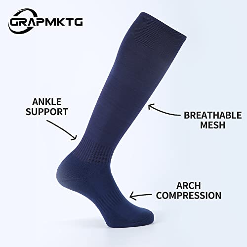 Image of GRAPMKTG 3 Pack Softball Soccer Socks Baseball Football Socks for Youth Men and Women