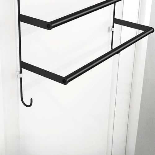 Porte-serviette de porte pour suspendre plusieurs draps de bain - 8